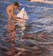 Joaquin Sorolla Small boat France oil painting artist